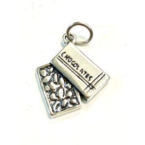 .925 Vintage Chocolate Box Candy Sterling Silver Jewelry Charm #valentines